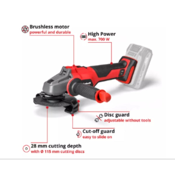 Einhell Professional PXC 18V AXXIO 18/115 Brushless 115mm Angle Grinder - Body Only  