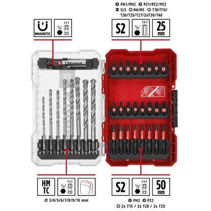 Einhell M-CASE 33pc Impact Bit &amp; QR Masonry Drill Set