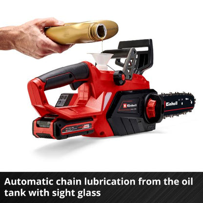 Einhell PXC 18V Cordless Chainsaw 23cm Cutting Length with 1x 3.0Ah &amp; Charger