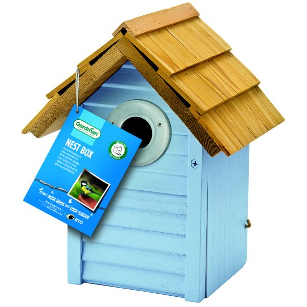Gardman Beach Hut Nest Box Blue