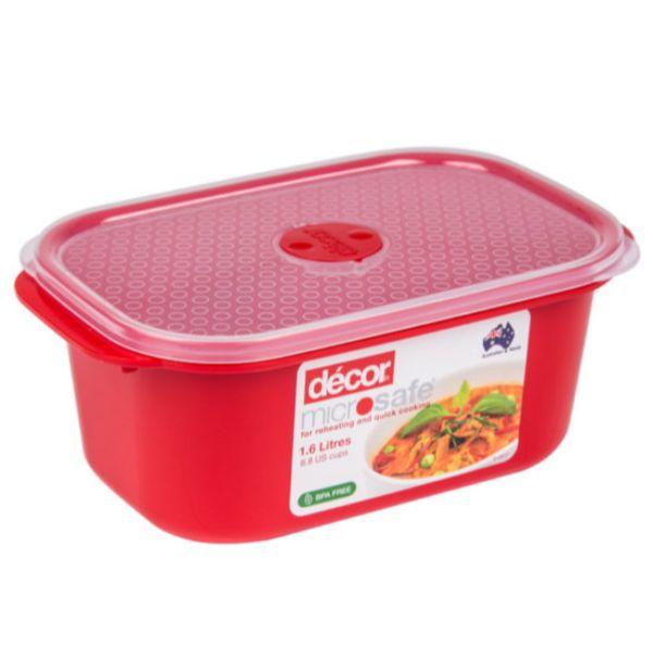 Decor Microsafe Obl 1.6l Red