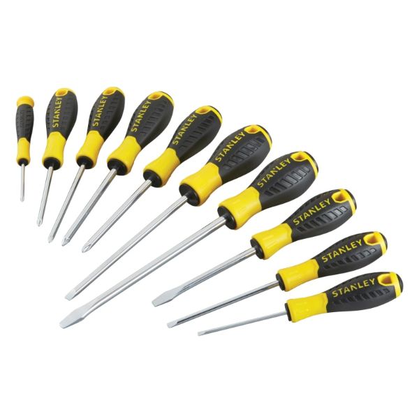 STANLEY 10PC ESSENTIAL SCREWDRIVER SET 0-60-211