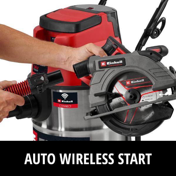 Einhell Professional PXC 36v TP-VC 36/30 S Auto Cordl. Wet/Dry Vacuum Cleaner - Body Only