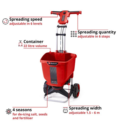Einhell PXC 18v GE-SR 18/22 Li 22L Multi Purpose Spreader - Body Only