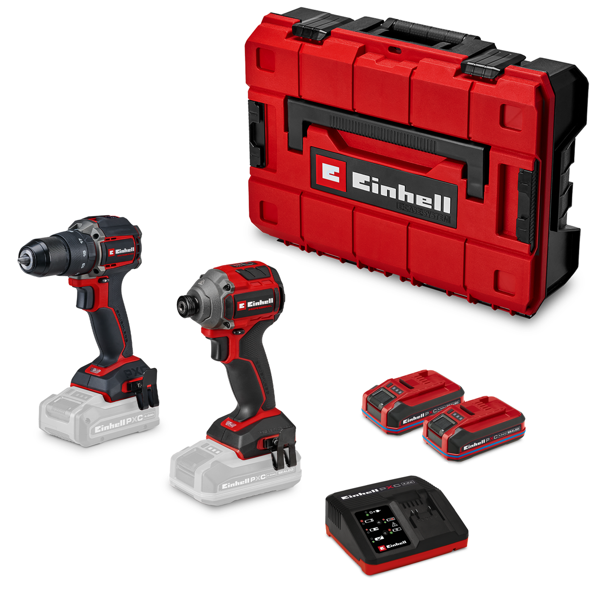 Einhell Professional PXC 18V Brushless Compact Combi Drill &amp; Compact Impact Driver Twin Kit In Case