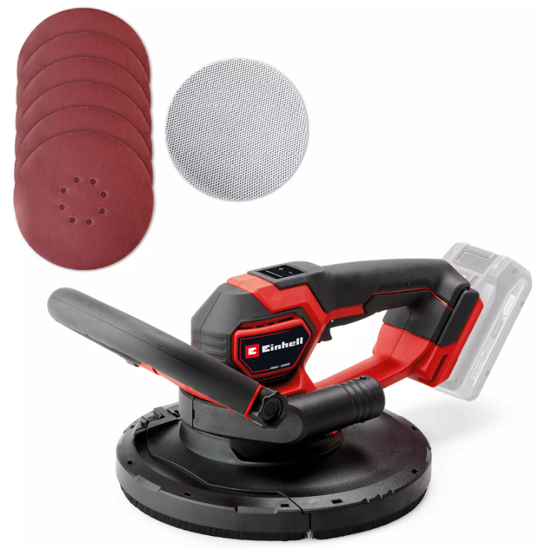 Einhell Professional PXC 18V TP-DWS 18/225 Li Brushless 225mm Compact Drywall Polisher - Body Only