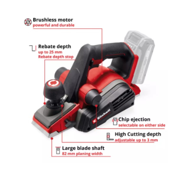 Einhell Professional PXC 18V TP-PL 18/3 Li 3mm Brushless Planer - Body Only