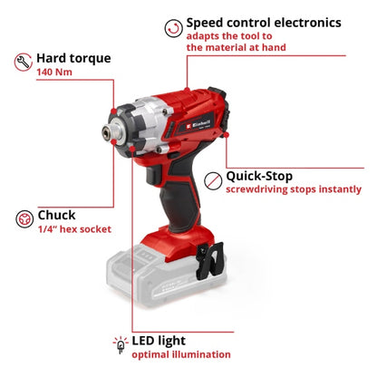 Einhell PXC 18V TE-CI 18/1 Li Cordless Impact Driver - Body Only