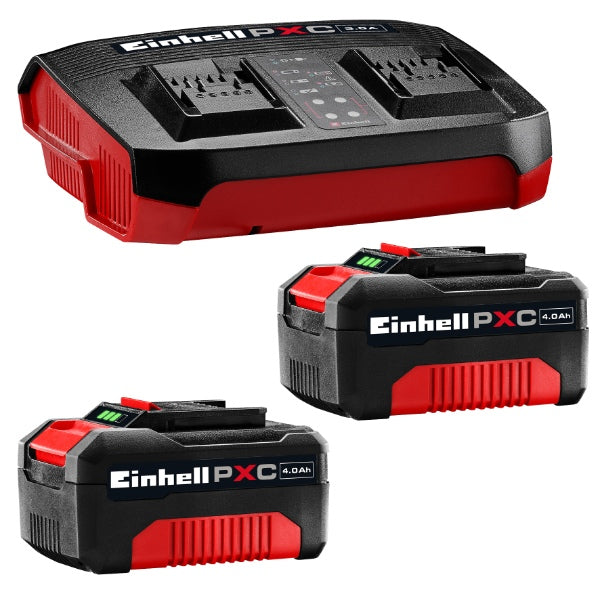 Einhell PXC Twin Charger + 4.0Ah Lithium-Ion Battery Starter Kit