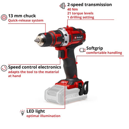 Einhell PXC 18V TE-CD 18/40 Li Cordless Drill - Body Only