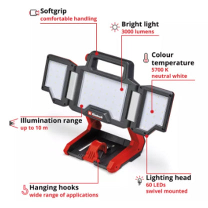 Einhell Professional PXC 18V TP-CL 18/3000 Li Site Light - Body Only