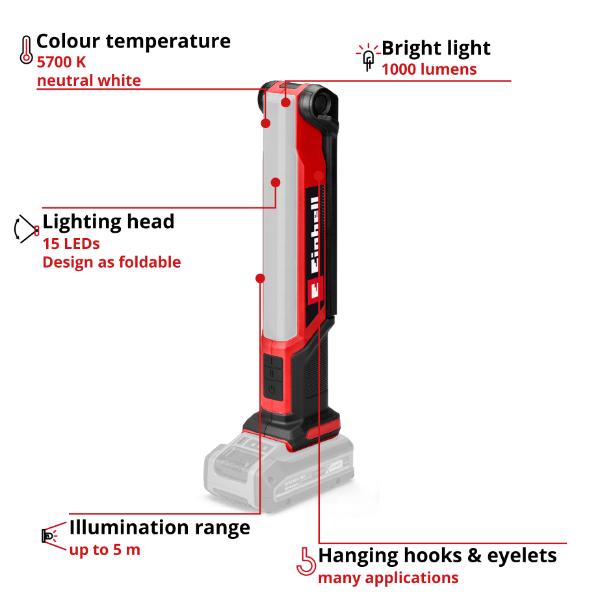 Einhell PXC 18v TE-CL 18/1000 S Li Cordless Light - Body Only