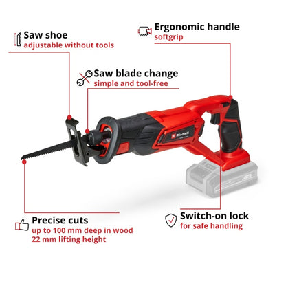 Einhell PXC 18v TE-AP 18/22 Li Cordless All Purpose Saw - Body Only