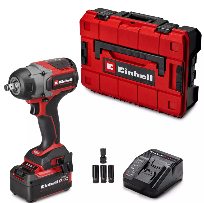 Einhell Professional PXC 18v 750nm Compact Impact Wrench Kit (1x 5.2AH)