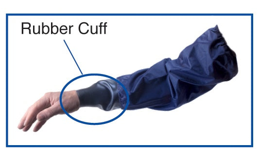 Drytex Sleeves With Rubber Cuff - Large Navy