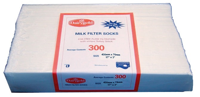 Dairygold Milk Filter Socks 300 Pack White