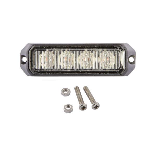 Genfitt Led Warning Strobe Light 12W 4 LED 12-24V Red