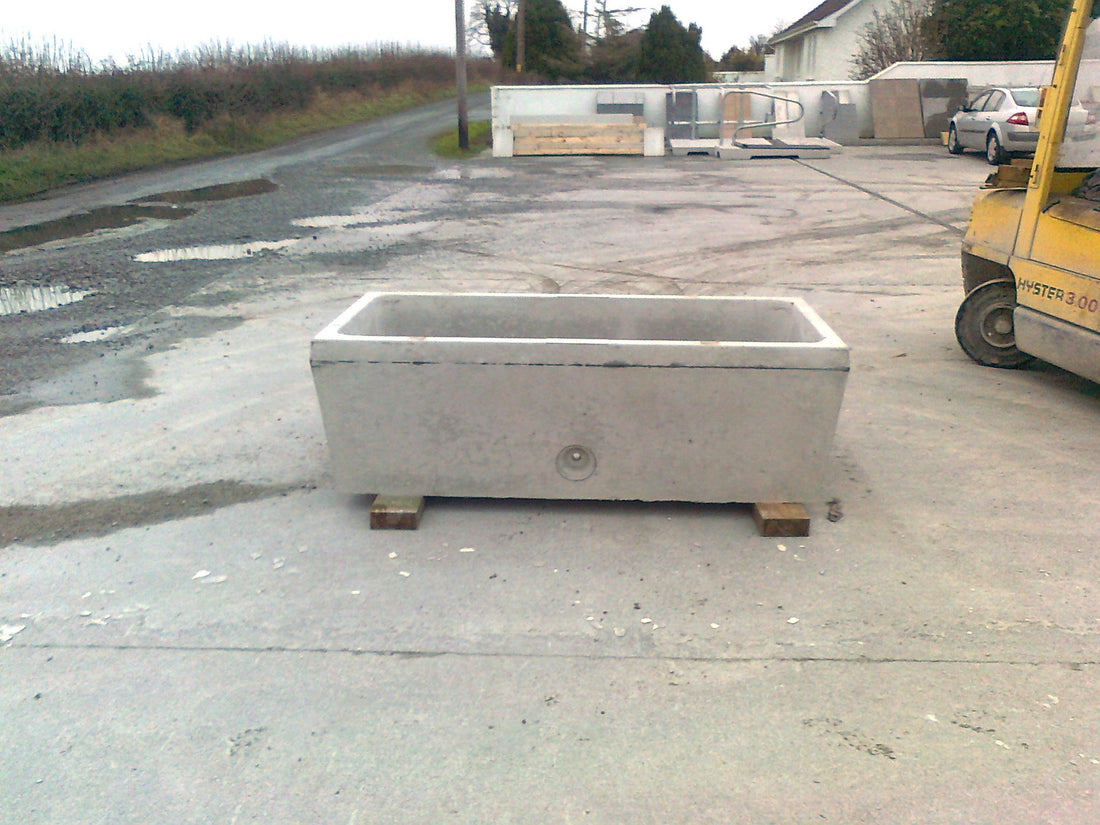 Concrete Water Trough Including Valve 150 Gallon (Bottom Fill)
