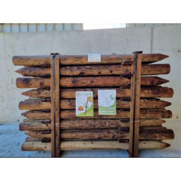Propost Peeled Fence Post Brown NSAI 6ft 5-6&quot;