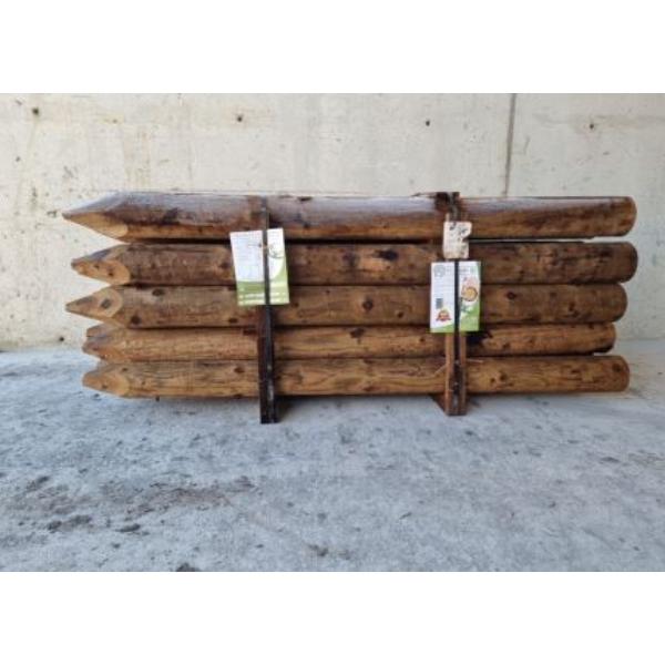 Propost Peeled Fence Post Brown 7ft 4-5&quot;