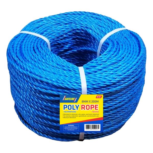 8mm- 200m Polypropene Blue Rope