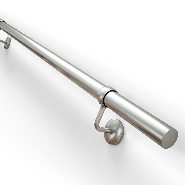 Indoor Handrail Kit Brushed Stainless Finish 3 X 1.2Mtr