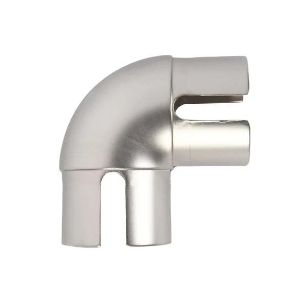 Handrail 90Deg Elbow B/Nickel Rothley Clam Pack