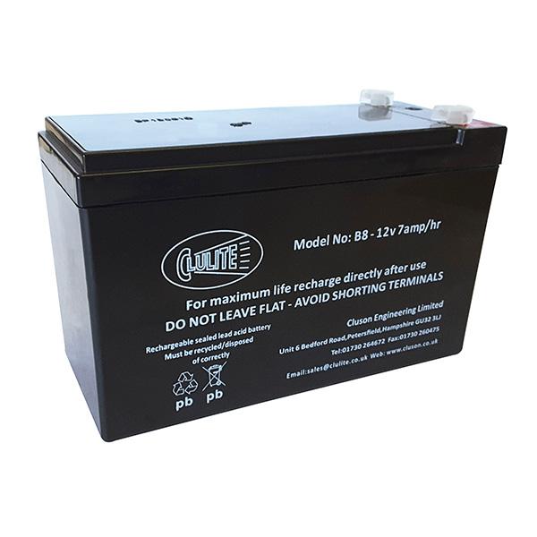Clulite 12V 7Amp Solar Rechargeable Battery