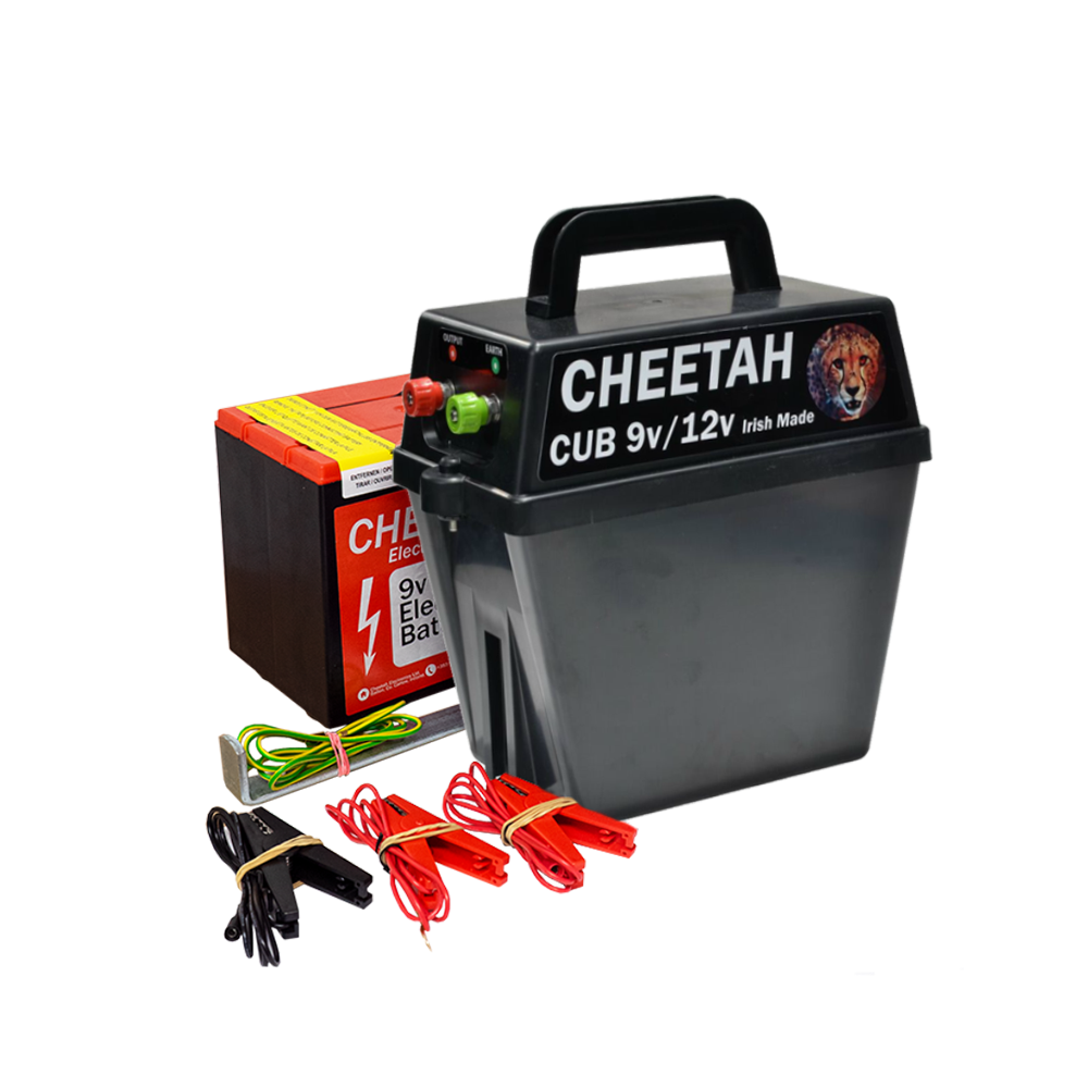 Cheetah Cub Battery Fencer Complete With Battery 130ah