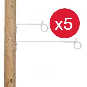 Gallagher Pigtail Offset Long White 400Mm