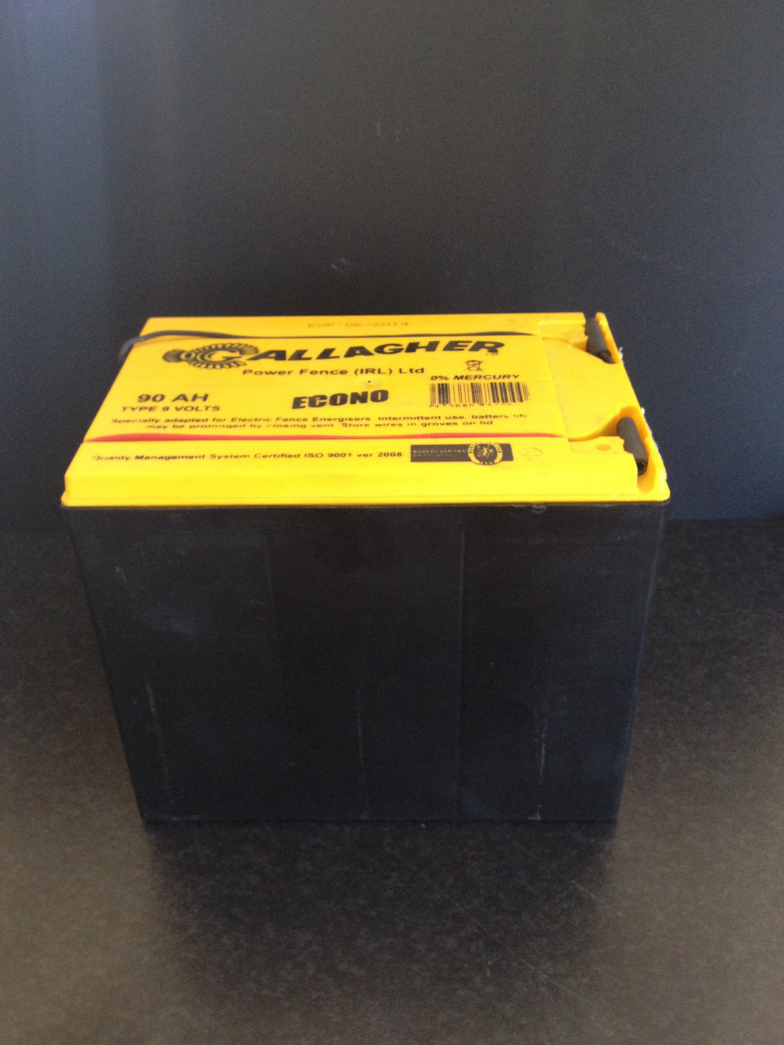 Gallagher Square Battery 9V 90 Amps Per Hour Dc6