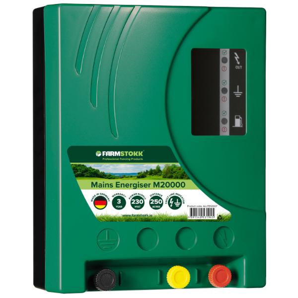 Farmstokk Mains Energiser Fencer M20000 (Upto 250 Acres)