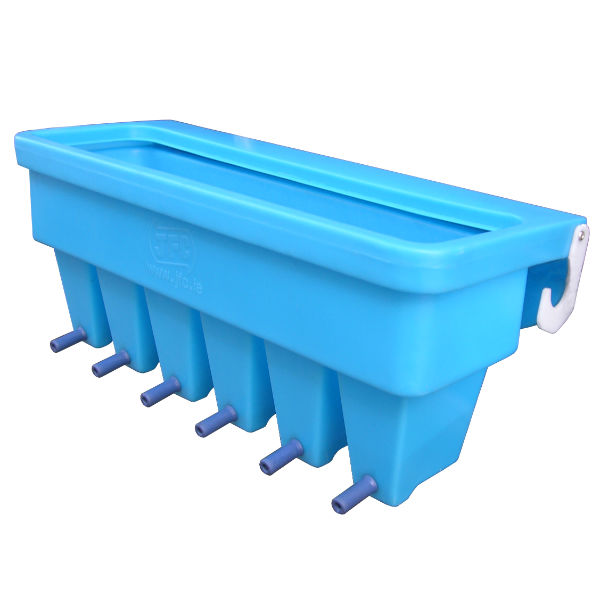 JFC 6 Teat Compartment Gate Feeder with Blue Teats