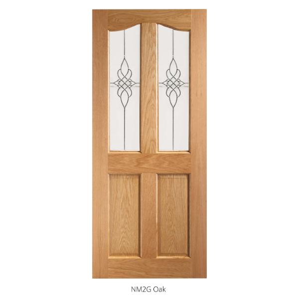 Deanta NM2G Oak Flora Glass Door