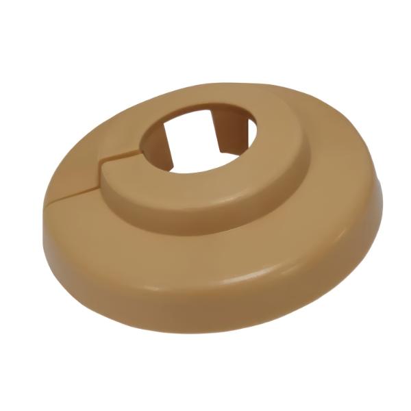 Canadia Radiator Pipe Plastic Rosette Round Covers Beech 15mm 2pc