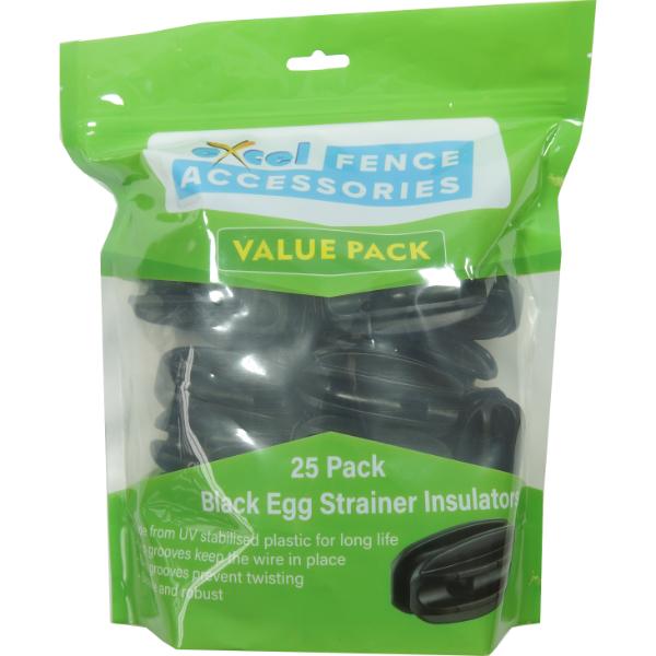 Excel Big End Strainer Black Insulator 25 Pack