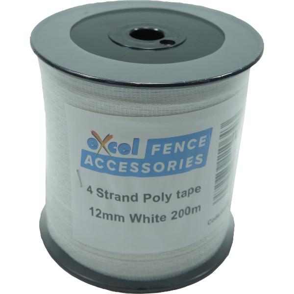 Excel 12mm 4 Strand Electric Fence Polytape 200M