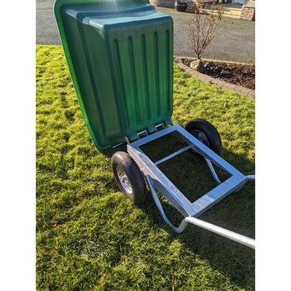 Rancher 250L Twin Wheel Tipping Wheelbarrow Green
