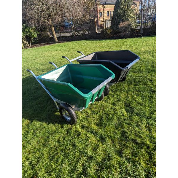 Rancher 250L Twin Wheel Tipping Wheelbarrow Black