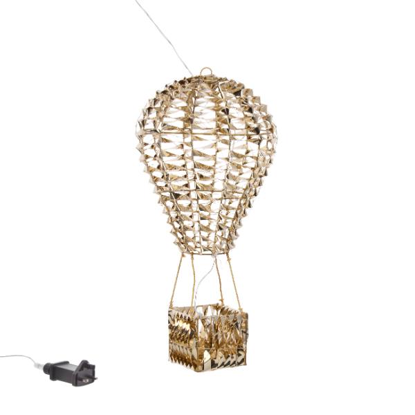 Three Kings Christmas Gold Twist Hot Air Ballon 50cm with LED