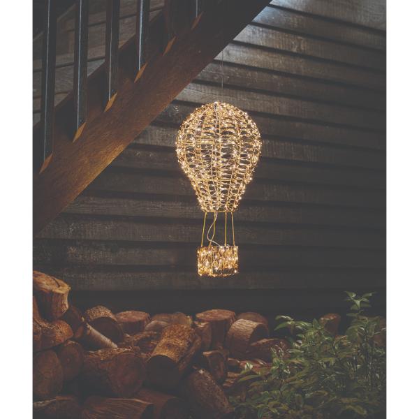 Three Kings Christmas Gold Twist Hot Air Ballon 50cm with LED