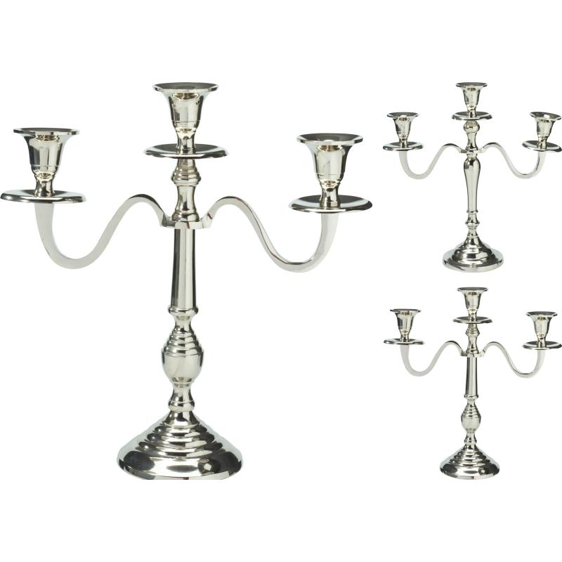 3 Arm Candelabra 2 Assorted