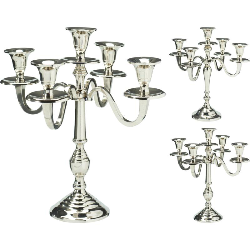 5 Arm Candelabra 2 Assorted