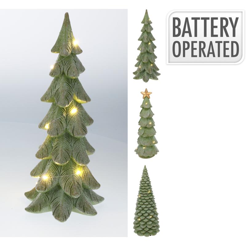 Christmas Tree With LED 29Cm 3 Assorted