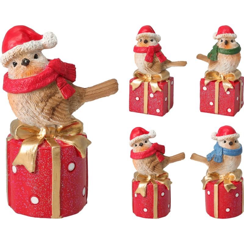 Christmas Robin On Presents