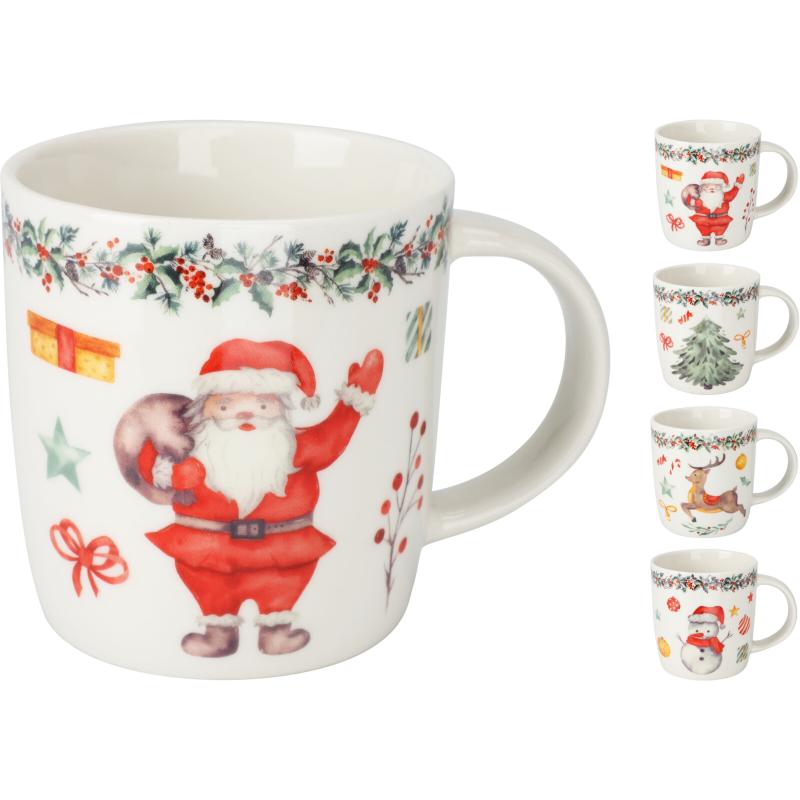 Christmas Wishes Mug 4 Assorted
