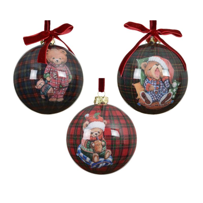 Christmas Classic Teddy 8Cm Bauble