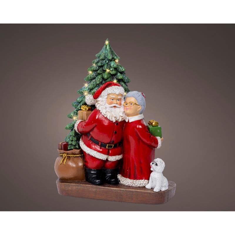 Christmans Mr&amp; Mrs Claus Battery Operated With Led