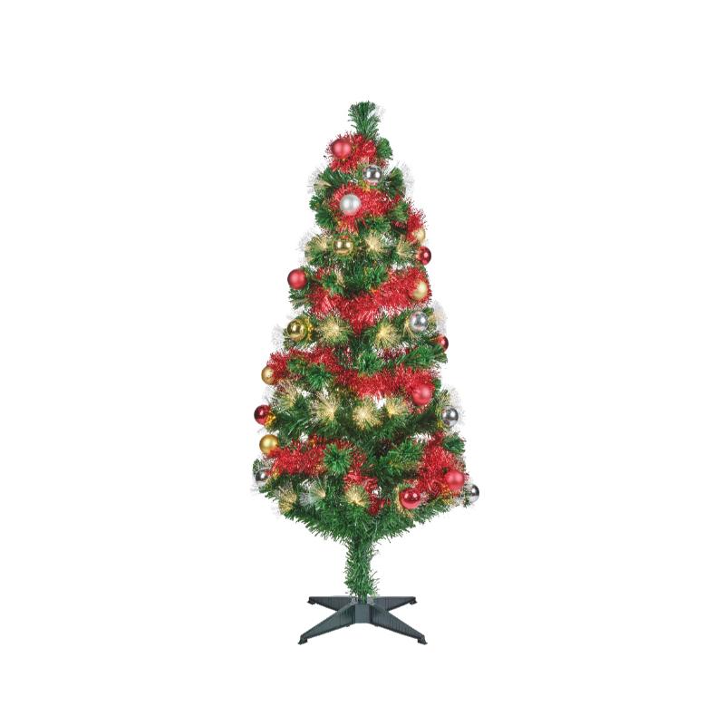 Christmas Alpine Decorated Fiber Optic Tree