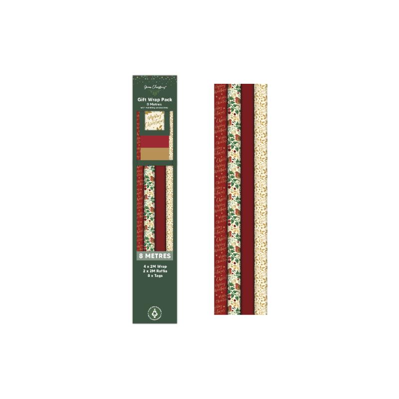 Christmas Robin Wrap Pack 8m